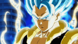 Goku Super Saiyan Flaming Blue GIF