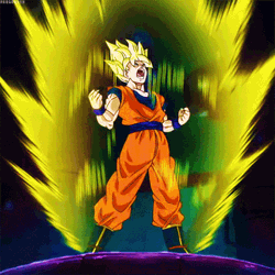Goku Super Saiyan Full Force GIF