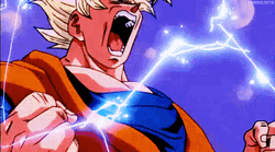 Goku Super Saiyan Powers Lightning GIF