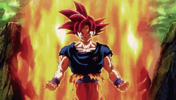 Goku Transformation Standing GIF
