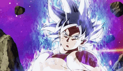 Goku Ultra Instinct Form Dodging Fast Attacks GIF