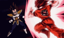 Goku Vs Vegeta Alternate Attack GIF