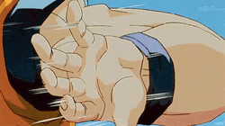 Goku Vs Vegeta Blocking Punches GIF