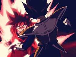 Goku Vs Vegeta Fighting GIF