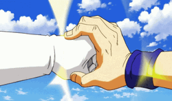 Goku Vs Vegeta Pushing GIF