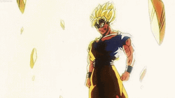 Goku Vs Vegeta Saiyan Recharging Energy GIF