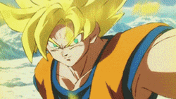 Goku Vs Vegeta Vs Broly GIF