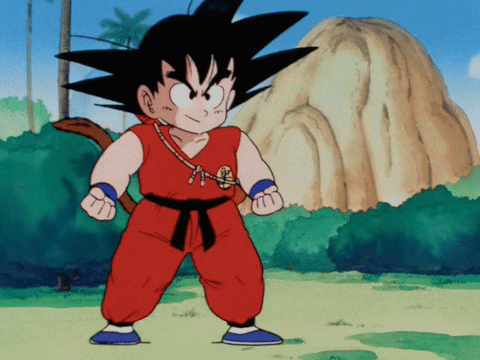 Goku Wearing Red Jumpsuit GIF