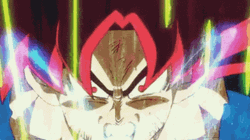 Goku With Red Hair Anime Rage GIF