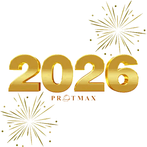 Gold 2026 With Fireworks Background Sticker