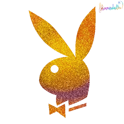 Gold And Purple Playboy Bunny Sticker