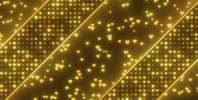 Gold Background With Hearts And Diagonal Lines GIF