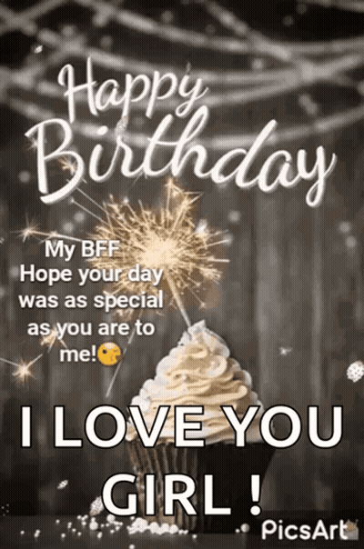 Gold Balloons Saying Happy Birthday GIF