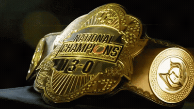 Gold Belt Saying National Champions 13 0 GIF