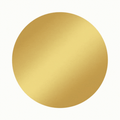 Gold Circle Saying Follow M