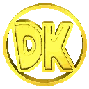 Gold Circle With DK Letter Sticker