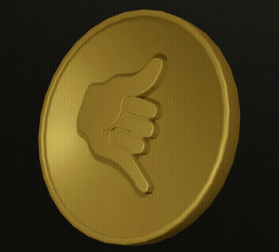Gold Coin With Thumbs Down Hand GIF