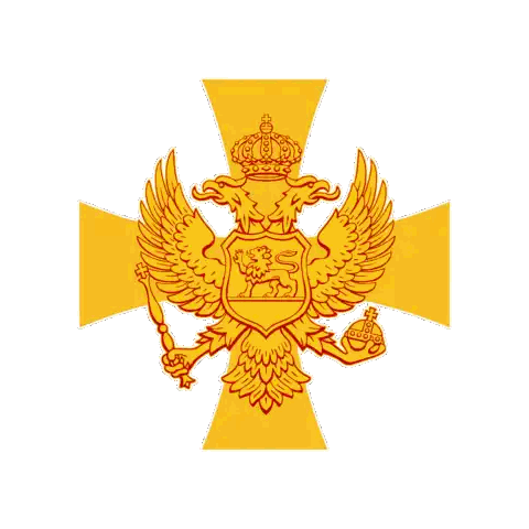 Gold Cross With Lion And Crown Sticker