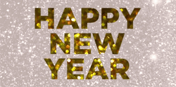 Gold Glitter Happy New Year GIF