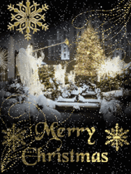 Gold Glittering Christmas Card GIF