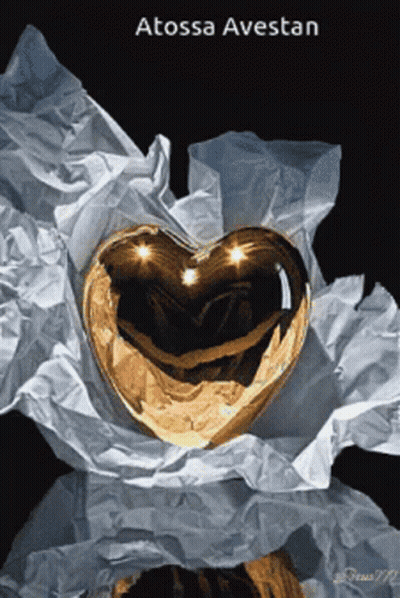 Gold Heart By Atossa Aveslan GIF