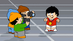 Gold Medal Kids Cartoon GIF
