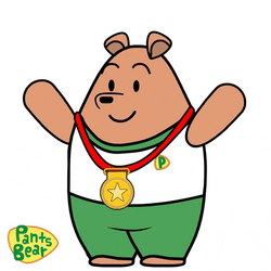 Gold Medal Pants Bear GIF