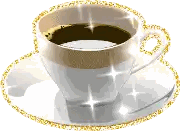 Gold Rim Saucer Coffee Sticker