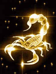 Gold Scorpion Glittering GIF