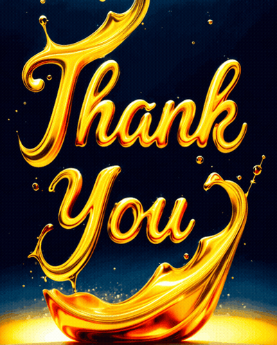 Gold Splash Saying Thank You GIF