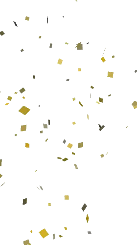 Gold Squares Falling Sticker