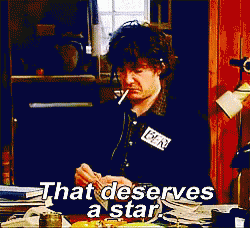 Gold Star Deserves Black Books GIF