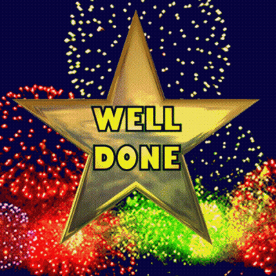 Gold Star Saying Well Done GIF