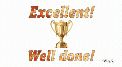 Gold Trophy Excellent Well Done GIF