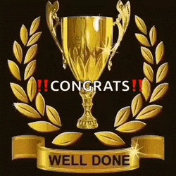 Gold Trophy Well Done Congratulations GIF