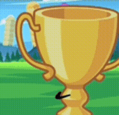 Gold Trophy With Arrow GIF