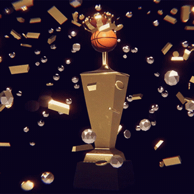 Gold Trophy With Basketball And Talk Is Cheap GIF