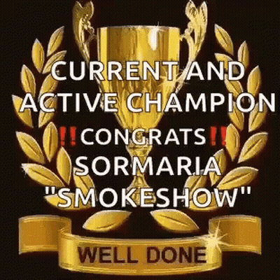 Gold Trophy With Laurel Wreath GIF