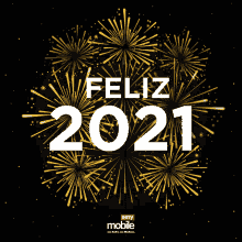 Golden Fireworks Feliz 2021 Animation  GIF