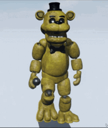 Golden Freddy Walk Holding Flashlight GIF