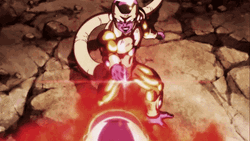 Golden Frieza Versus Jiren Unleashing Aura  GIF