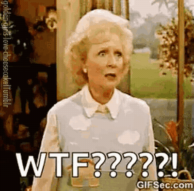 Golden Girls Woman Making Funny Face Saying WTF GIF