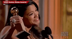 Golden Globes Awardee Gina Rodriguez Happy Crying  GIF