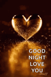 Golden Heart Goodnight I Love You GIF