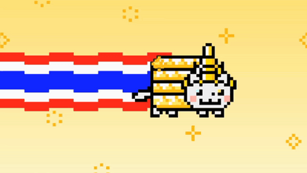 Golden King Poptart Cat GIF