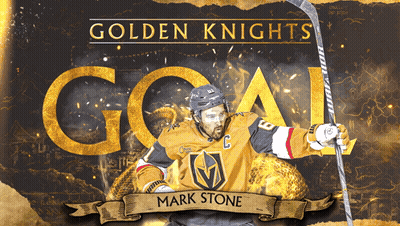 Golden Knights Hockey Player Holding Stick GIF