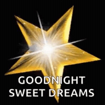 Golden Star Saying Goodnight Sweet Dreams GIF