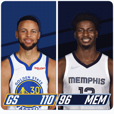 Golden State Warriors And Memphis Grizzlies Players Side By Side GIF