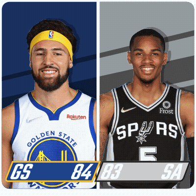 Golden State Warriors And Spurs Basketball Players GIF