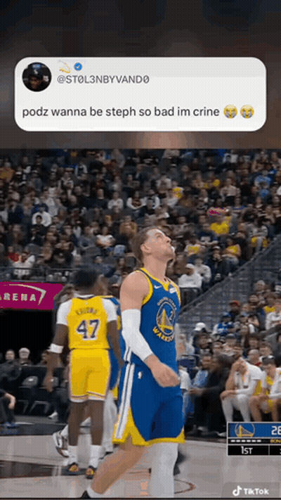 Golden State Warriors Basketball Player On Court GIF